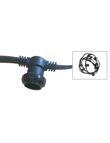 LED festoon light 10m 10 socket 36*25*10