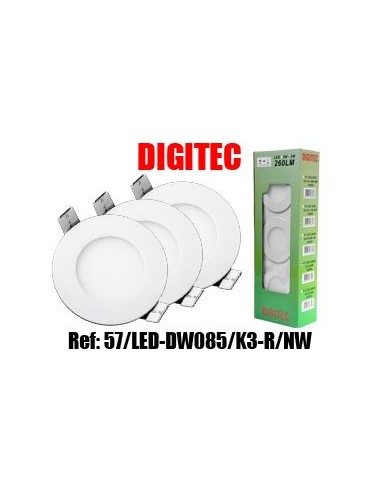 Downlights/Painéis Redondo 5W 375lm...