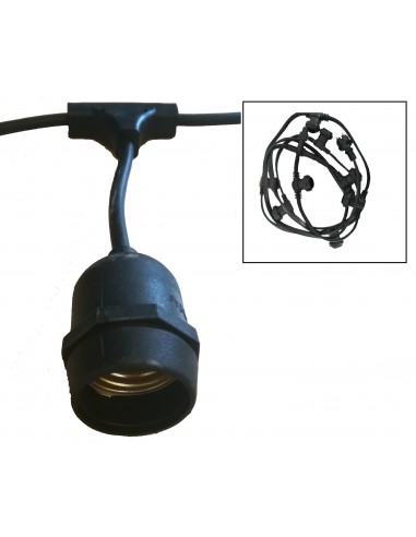 LED festoon light 10m 10 socket 36*25*10