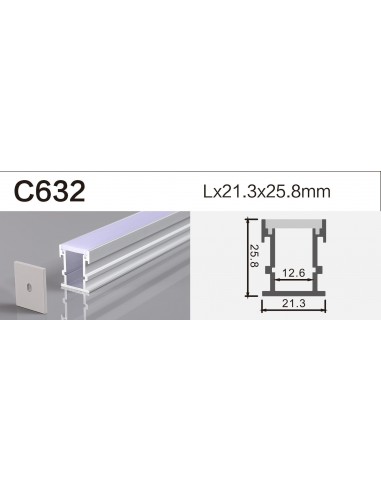 Calha Alumínio Cinza C632...