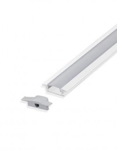 Calha Alumínio Cinza Encastrar SW2507 1M