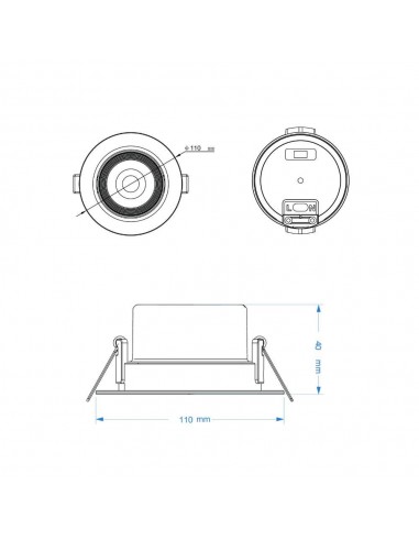 Downlight Redondo CCT 9W 800LM...